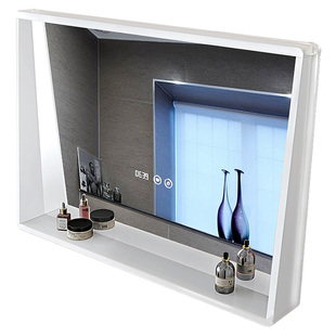 智能卫浴充电池镜柜 卫生间壁挂墙式LED镜子洗手间化装置物收纳柜