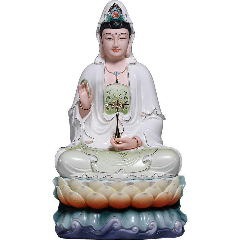 微美12至24寸荷叶观音佛像