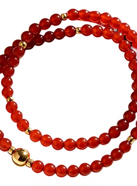 【原创】红玛瑙串珠项链