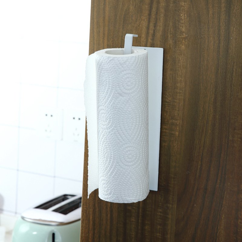 免打孔卷纸架厨房卫浴间收纳架置艺物一件纸巾铁挂架壁挂式