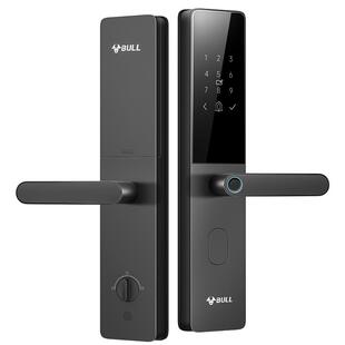 公牛家用防盗门锁指纹锁半自动入户门智能门锁密码锁电子门锁木门