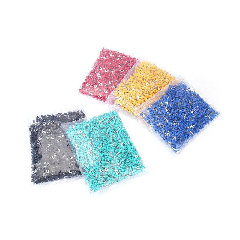 SV线鼻子压线端头线绝缘型接线型预快速接线冷型压叉端子耳Y端子U