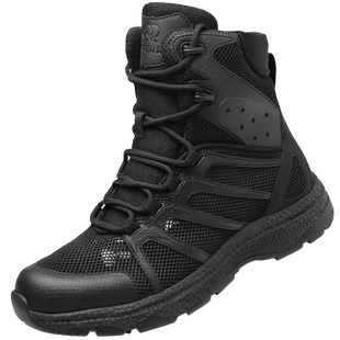 强人3515男靴夏季透气网面短靴新式训练靴防刺穿户外战术靴登山靴