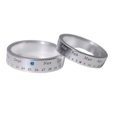 情侣99足银纪念日戒指