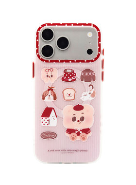 TitaBear幸福小镇适用iPhone17promax磁吸手机壳苹果16pro保护套原创新款橡胶漆新全包15pro高级感卡通可爱