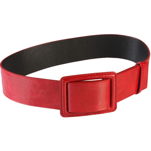 桔色秋季超宽大衣腰带女简约百搭腰封配裙子外套无孔装饰黑色皮带