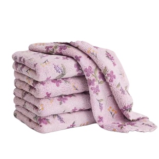 厨房专用强力吸水不掉毛抹布珊瑚绒家用印花加厚不沾油毛巾洗碗布