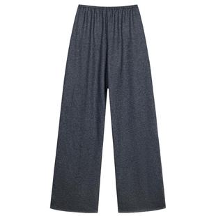 CROWNLESS未冕极简R0W风亲肤绒感可机洗羊毛一片式显瘦休闲裤女