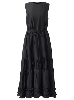 歌莉娅红色连衣裙女夏季礼服裙子