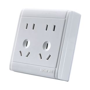 曼科开关插座面板明装90型一开二三插五孔多功能墙壁电源十孔家用
