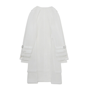 IT CDG COMME des GARCONS HOMME PLUS男中长款薄纱大衣风衣外套