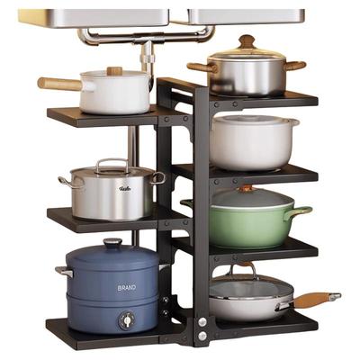 厨房锅具架多层置物架多功能收纳锅架子水槽下落地台面放锅架柜内