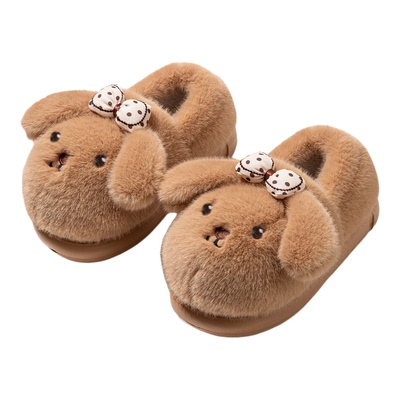 可爱卡通毛绒棉鞋女冬季2025新款