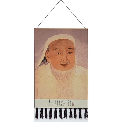 成吉思汗铁木真餐厅刺绣画