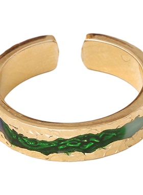 简约时尚碎碎冰滴油活口戒