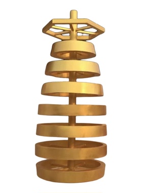 定制大型塔刹塔尖不锈钢宝顶户外黄铜文昌塔舍利塔香炉寺庙摆放