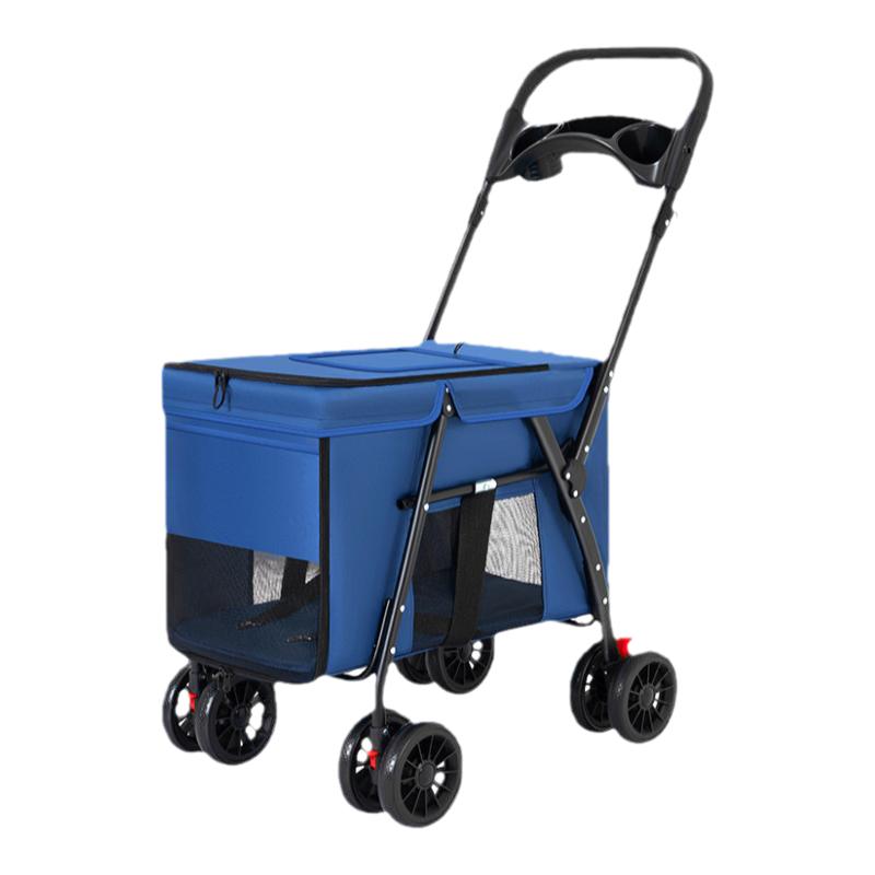 柯基宠物推车中大型犬外出婴儿手推车折叠拖车瘫痪残疾老年狗出行