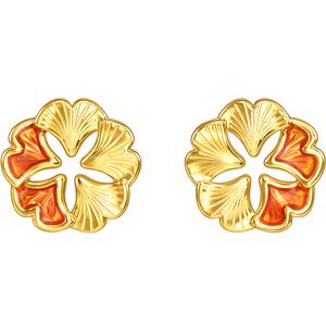 周生生黄金足金微糖系列银杏叶「杏」运耳钉95571E定价