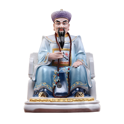 陶瓷胡三太爷太奶像四大家族神像