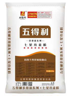 五得利小麦粉家用50斤面粉多用途