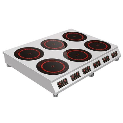 爱日子大功率商用电磁炉六眼煲仔炉3000W/3500W猛火灶电陶炉380V
