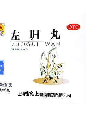 [雷氏]左归丸0.1g*90丸*6瓶/盒补肾固精健脾益肾盗汗补肾早泄延迟