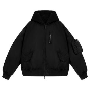 BJHG不计后果假两件90白鸭绒新年羽绒服男款冬棒球服羽绒情侣外套