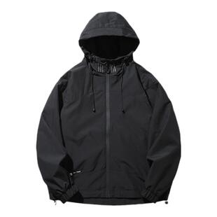 美式工装冲锋衣外套男秋冬2025新款连帽宽松夹克加棉户外登山服潮