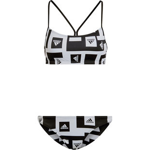 Adidas/阿迪达斯官方正品BARS AOP B女子游泳运动沙滩泳衣H62031