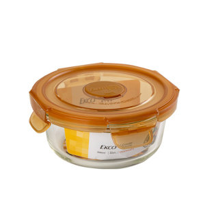 美国康宁微波炉玻璃保鲜盒带盖加热专用饭盒密封食品级冰箱圆形碗