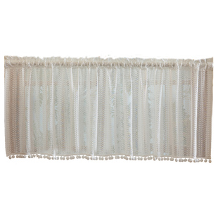 法式纱帘透光不透人窗纱半帘卧室厨房飘窗短帘免打孔窗帘遮挡帘