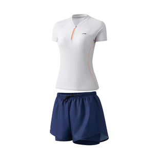 李宁泳衣女士高级感2026新款分体成人保守显瘦遮肉游泳馆专用泳装