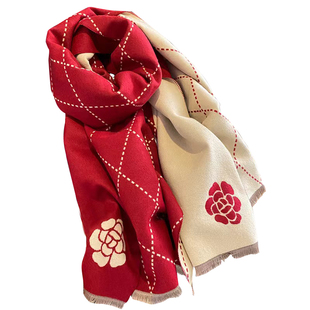 韩版新款蝴蝶结仿羊绒围巾两用双面空调房披肩办公室仿羊毛围脖