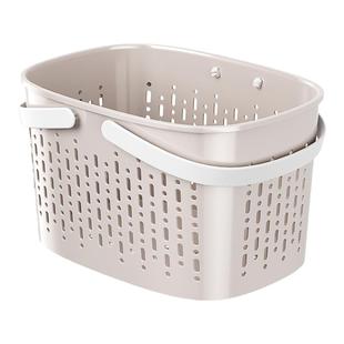 洗澡篮子手提浴室洗漱用品置物篮塑料宿舍浴筐长方形收纳筐洗浴篮