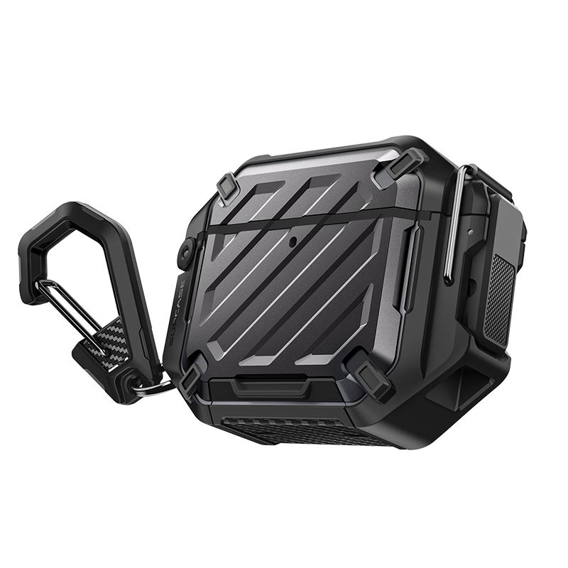 SUPCASE 适用苹果AirPods Pro3耳机保护套安全锁卡扣双层防水带挂钩全包AirPods 4代防摔壳ipod