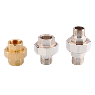 全铜双内外丝活接内牙铜活接直接水泵管4分6分1寸水管接头铜配件