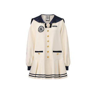 【春节不打烊】WEANCHEAM/未未姆 2025冬季新品海军钉花连衣裙