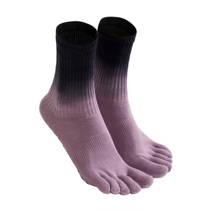 佑美瑜伽袜子防滑专业女普拉提专用五指袜室内运动防滑袜中筒分趾