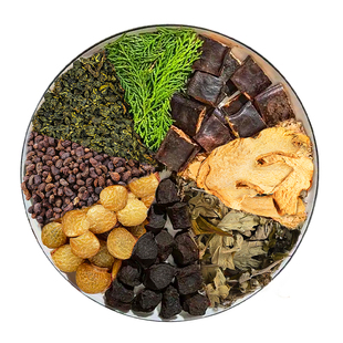 侧柏叶何首乌中药材洗头包无患子生姜皂角艾草头疗防养发脱增密发