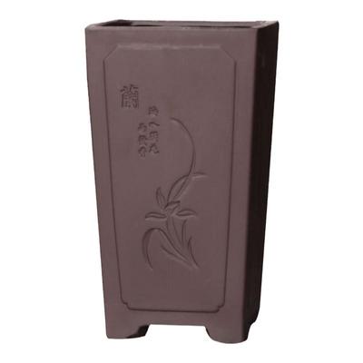 复古复古紫砂文竹盆景兰花盆