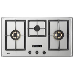 德国米芙MIFU三眼不锈钢定时猛火灶天然气 嵌入式三头灶煤气炉具