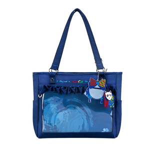 官方原创鬼灭之刃痛包富冈义勇二次元周边大容量蓝色单肩斜挎包包