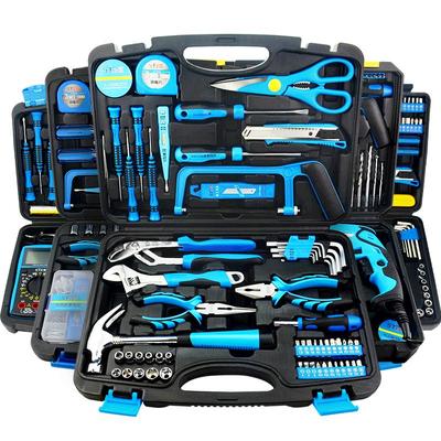 上匠家用工具套装组合木工电工工具组套手动维修五金工具箱手电钻