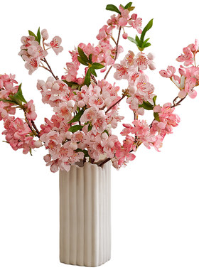 桃花仿真花客厅装饰摆件花艺