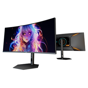 34寸带鱼屏4K144Hz显示器NanoIPS超长21:9双分屏电脑监控屏幕挂墙