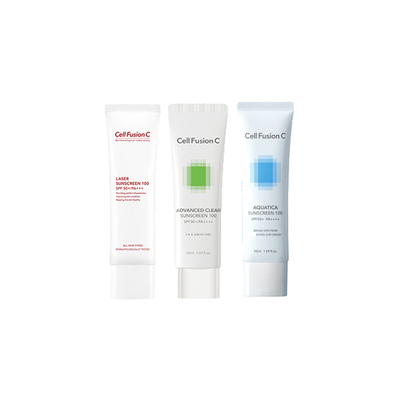 韩国cellfusionc秀肤生防晒霜乳水润轻薄控油修护温和养肤SPF50+