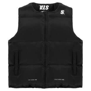 STA2025冬季款倒标LOGO休闲宽松短款无袖御寒保暖外穿棉马甲背心