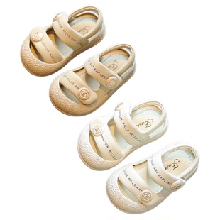 夏季男宝宝女凉鞋婴儿鞋0-2岁半鞋子10-12个月幼儿包头软底学步鞋