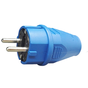 欧标德标插头16A二圆接头欧规工业公母对接耦合器防水连接器插座