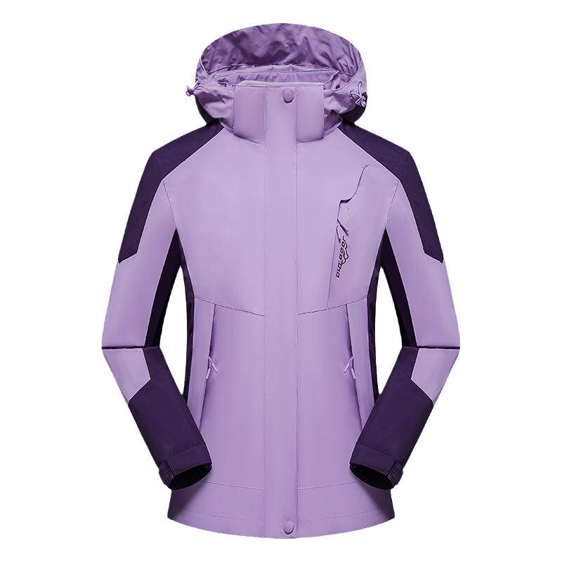 秋冬户外情侣三合一冲锋衣白鸭绒男女登山服两件套防风防水可拆卸